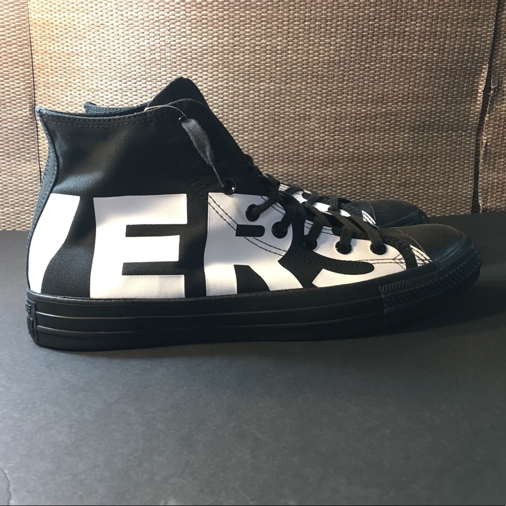 Converse- Men’s- CONVERSE LOGO-Black & White-SZ.13